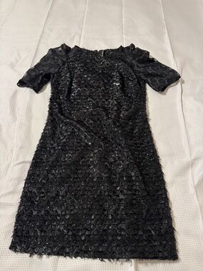 W118 by Walter Baker Black Textured Midi Dress